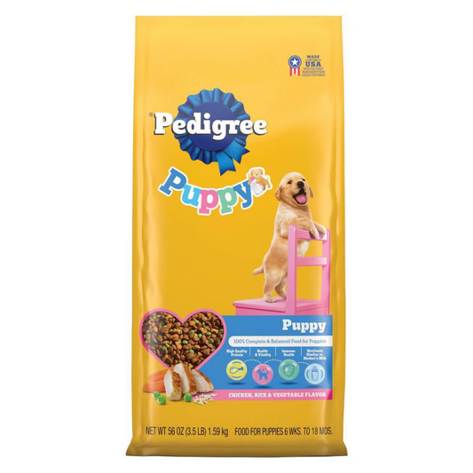 Pedigree Chicken, Rice and Vegetable Flavor Puppy Dry Dog Food (3.5lbs)