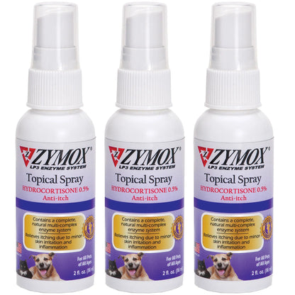 Zymox Enzymatic Topical Spray with Hydrocortisone 0.5% for Dogs & Cats