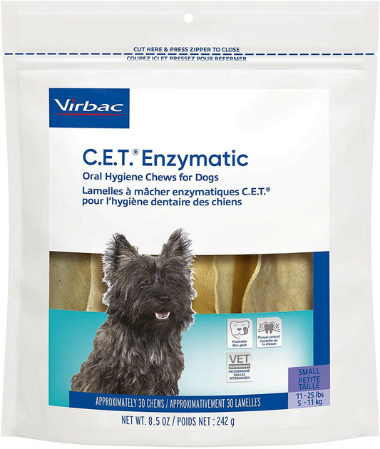 C.E.T. Enzymatic Dental Chews for Small Dogs 11-25 lbs