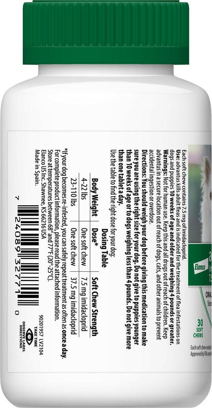 Advantus Flea Oral Treatment for Small Dogs 4-22 lbs